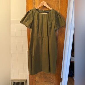 J. Crew Classic Olive Sheath Work Dress